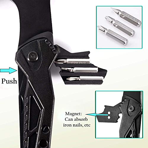 Camping Multitool Accessories Gifts for Men 15-in-1 Pocket Fold Survival Compact Tools with Knife Axe Hammer Plier Bottle Opener Durable Supplies Kit for Fishing Hunting Backpacking Hiking - Thumbnail 5