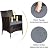 COSTWAY 8PCS Rattan Patio Furniture Set, Outdoor Wicker Rattan Chairs with Coffee Table, Rattan Cushioned Conversation Set for Backyard Balcony Porch Poolside, Grey