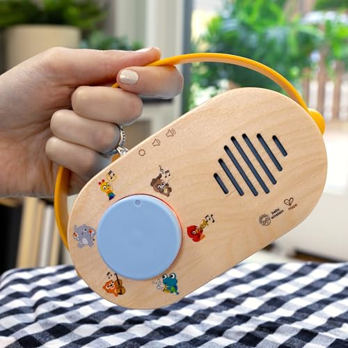 Baby Einstein, Hape Discovery Radio Spielzeugradio – Montessori-inspiriertes Baby-Radio Ab 6 Monaten, 40+ Alltagsklänge & Melodien, 12 Tiergeräusche & 6 Sender Mit Klassischen Melodien