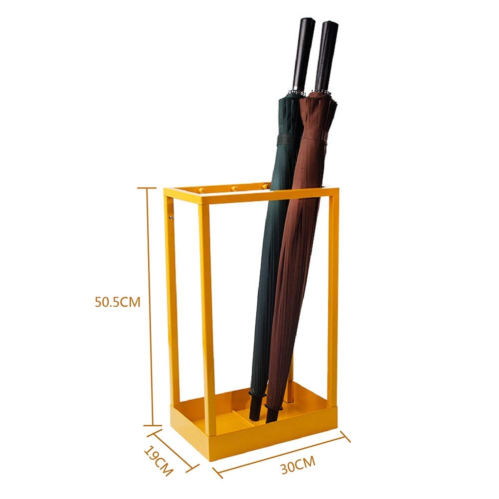 WXYZ Posición Creadora Hierro Forjado Paraguas, De Gran Capacidad Home Hotel Oficina Paraguas Cubo, 6 Ganchos Puede Almacenar Paraguas Plegable 50.5x30x19cm