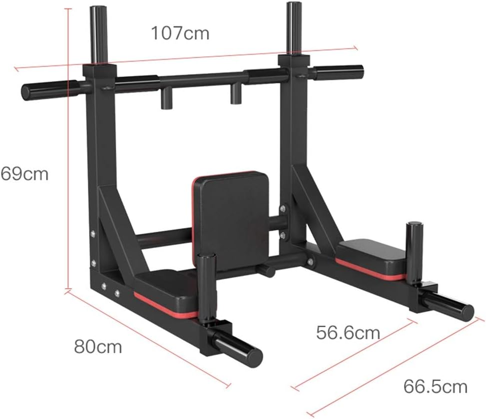 AGYH Wall Mounted Multifunctional Strength Training Chin -up Bar, Dip Stand for Indoor Home Gym Workout, Power Tower Set Support to 400kg