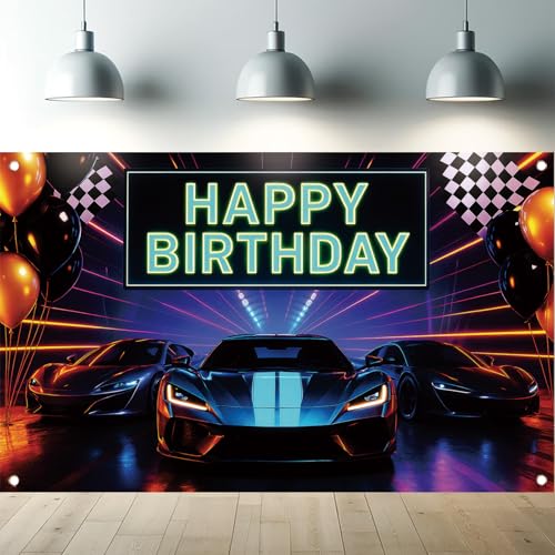 Saoplasa Neon Sports Car Backdrop