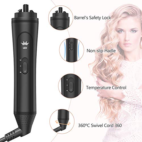 Duomishu 6-in-1 Curling Iron, Professional Instant Heat Up Hair Curling Wand Set の商品画像 5
