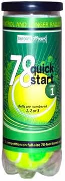 Oncourt Offcourt Quick Start 78" Green Dot Balls 1 Can of 3 Balls/Same Size as Regular Tennis Balls/Green Balls