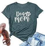 FLOYU Women Mom Shirts Mama Letter Printed T-Shirt Mother's Day Tops Casual Fur Mom Short Sleeve Shirt