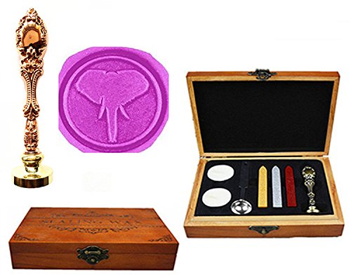 Kit scellage cire mariage en coffret bois idéal pour invitations de fêtes
