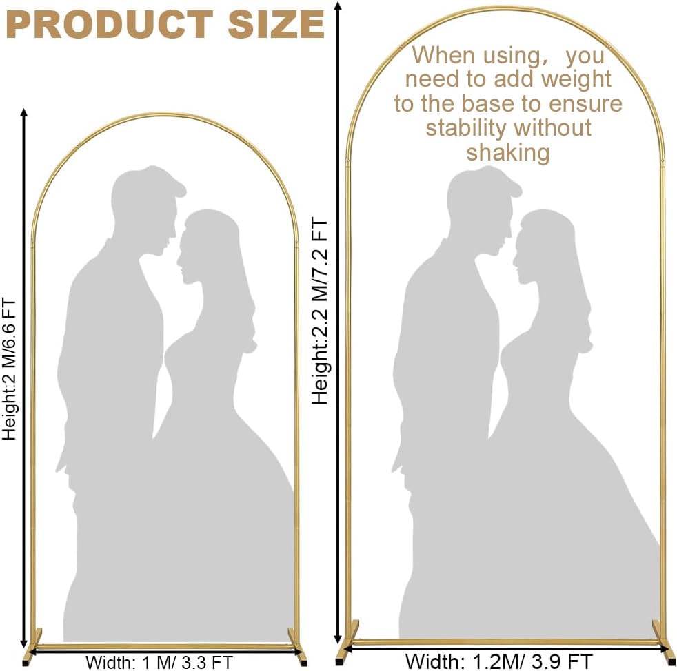 Duscdesp Metalen boog achtergrond standaard - 6FT, 5FT, 4FT