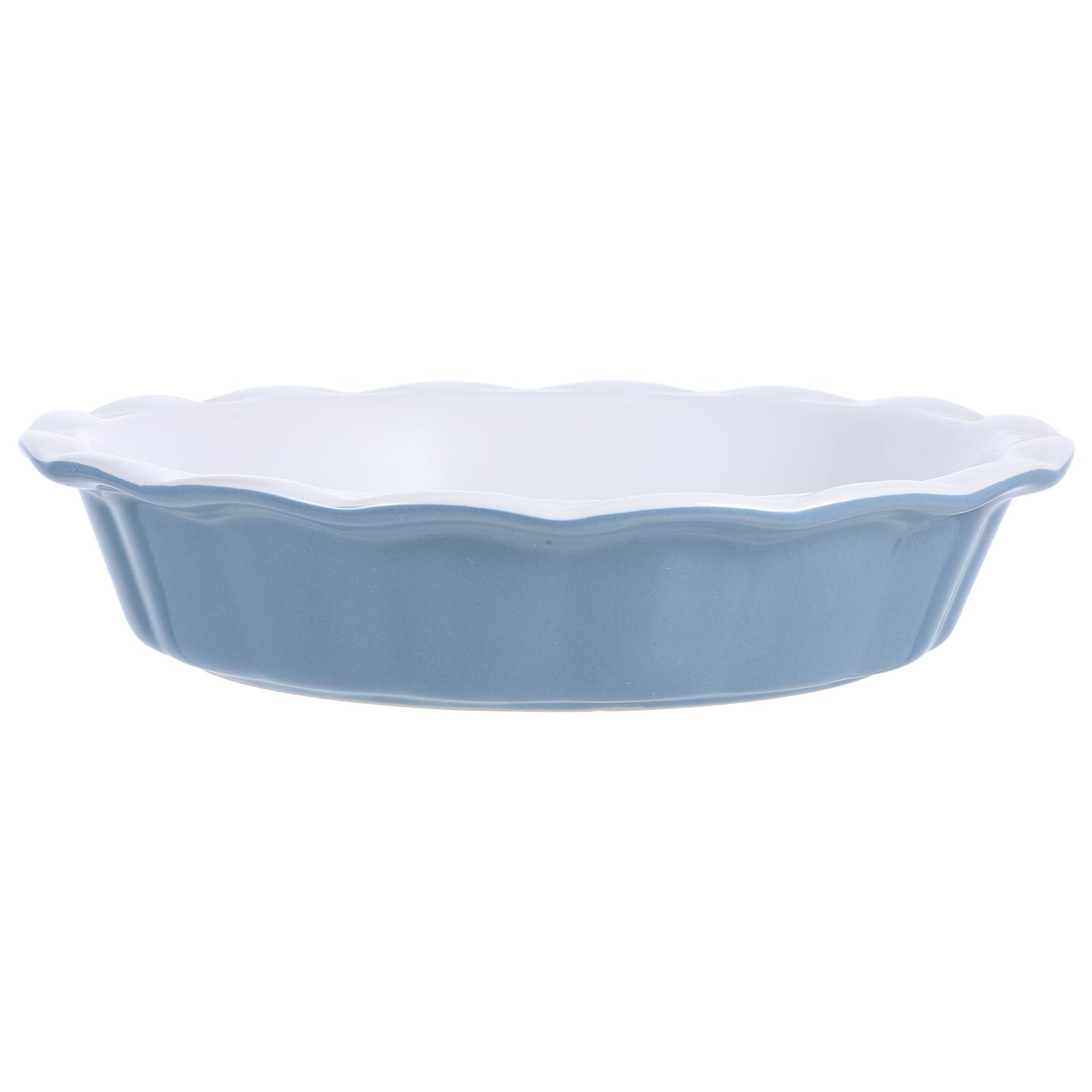 SOLUSTRE Plat à Four en Céramique Rond pour Tarte, Facile à Nettoyer avec Capacité Familiale, Moule à Tarte Polyvalent pour Desserts et Repas