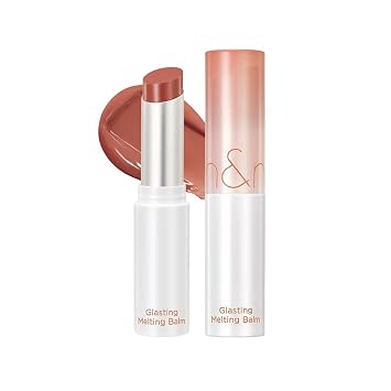 rom&nd Glasting Melting Balm - High-Shine, Hydrating Tinted Lip Balm - Buildable Gloss & Vegan Formula - Korean Glossy Lip Balm with Shea Butter 0.12 oz #05 Nougat Sand