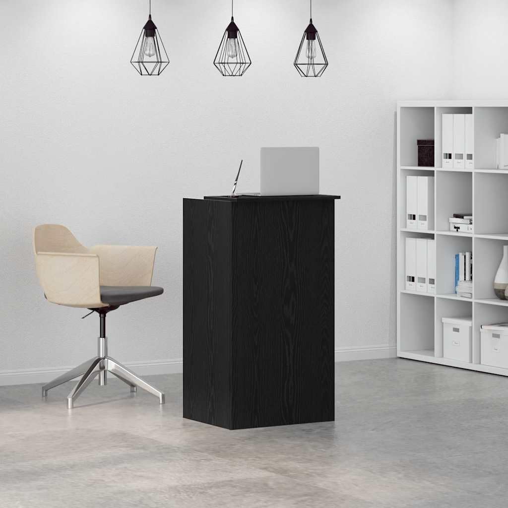 Generico Banco Reception Nero 55x50x103,5 cm in Legno Multistrato,Nero,27.4kg,859016