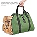 ChengyuWei Firewood Bag Carrier, Durable Canvas Firewood Holder, Large Capacity Wood Carrier with Anti Slip Handle and Retractable Strap, Portable Firewood Log Carrier for Camping, Travel and