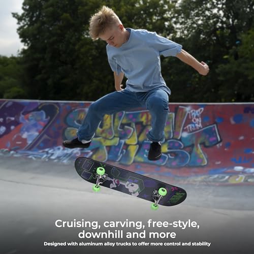 Minecraft - 31" Lenticular Skateboard with Pro Trucks, Full Grip Tape, 9-Ply Maple Deck, Ideal for All Experience Levels - Thumbnail 6