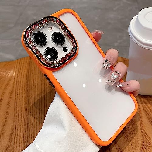Coque appareil photo diamant iPhone 12 Pro luxe scintillante protection PC transparent