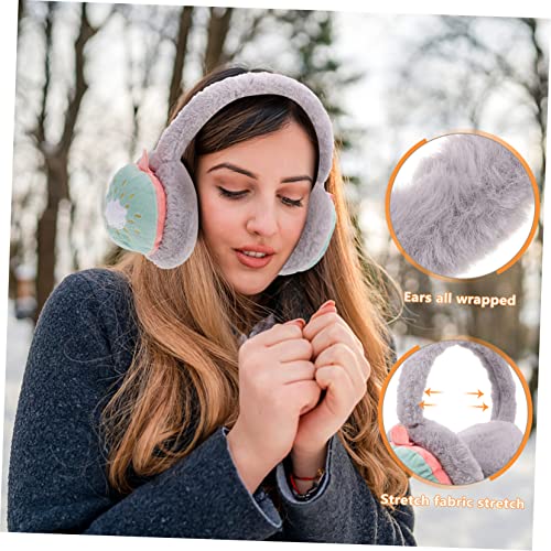 2pcs Adorable Plush Ear Warmers for Boy Girl and Adults Creative Winter Earmuffs for Cold Weather Activities Comfortable Stylish Design Pineapple2
