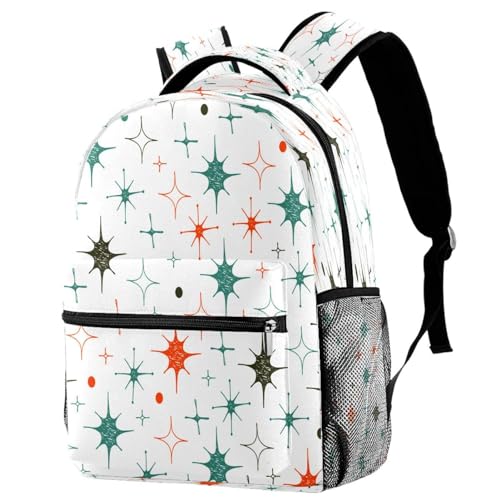 Sac à dos d'école pour adolescents et filles motif pois orange