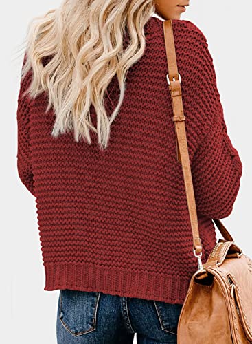 Image of Dokotoo Womens Open Front Long Sleeve Chunky Knit Cardigan Sweaters Loose Outwear Coat