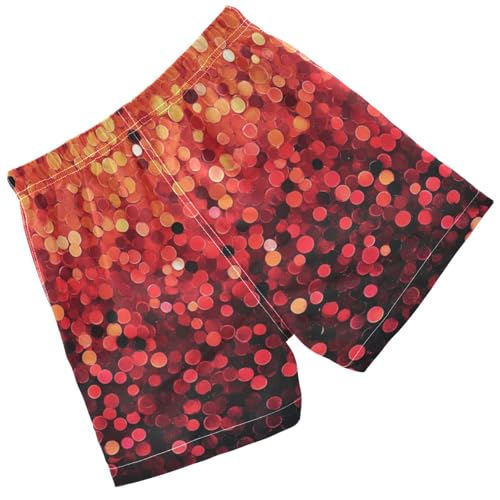 Pigsaly Boys Swim Trunks Tomato Red Coral Gradient Flashing Glitter Boys Board Shorts Swimsuit Swimwear Bathing Suit S2