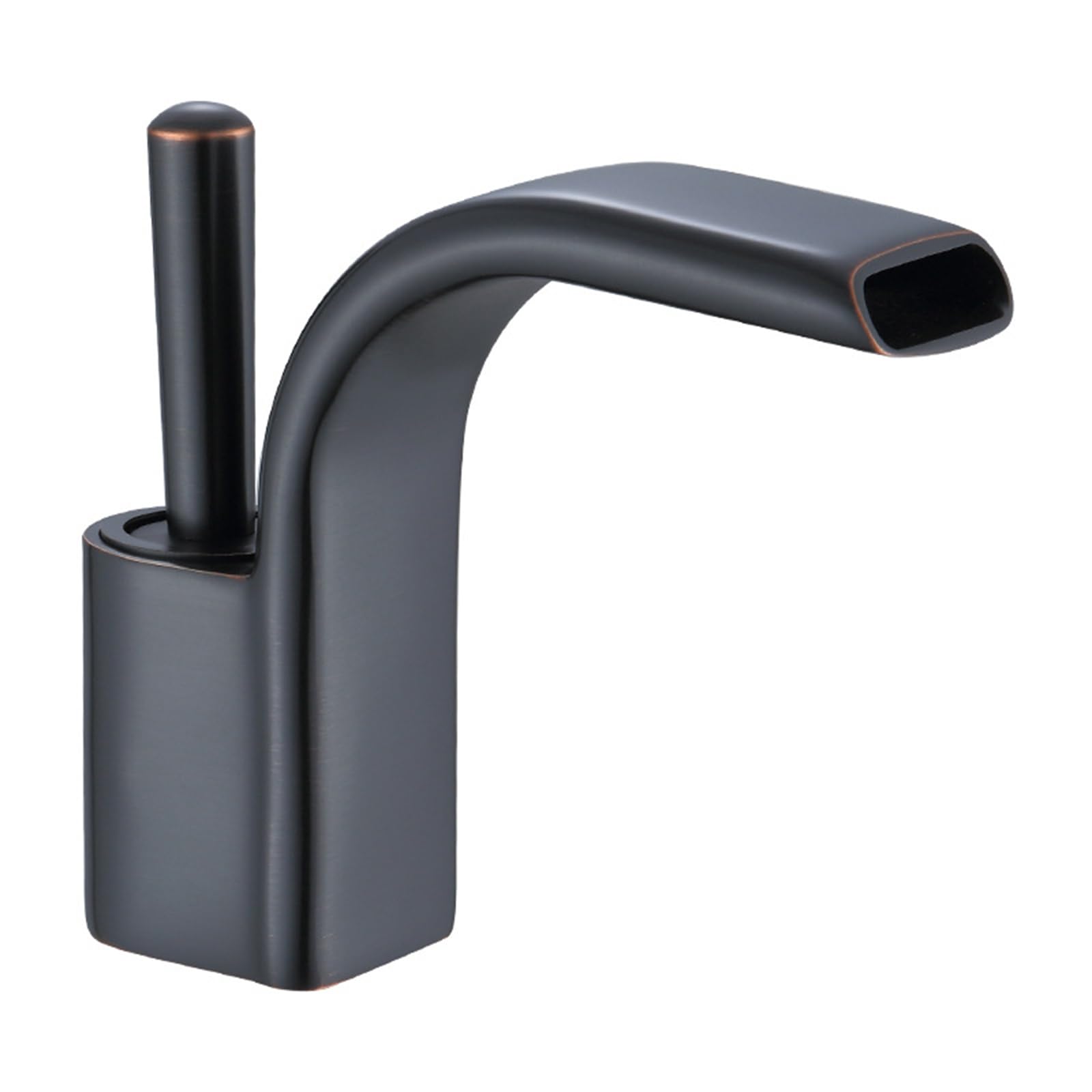 FQWNCIEG Bathroom Sink Taps Basin Mixer Tap Waterfall Black 1 Hole Waterfall Taps for Bathroom Sink