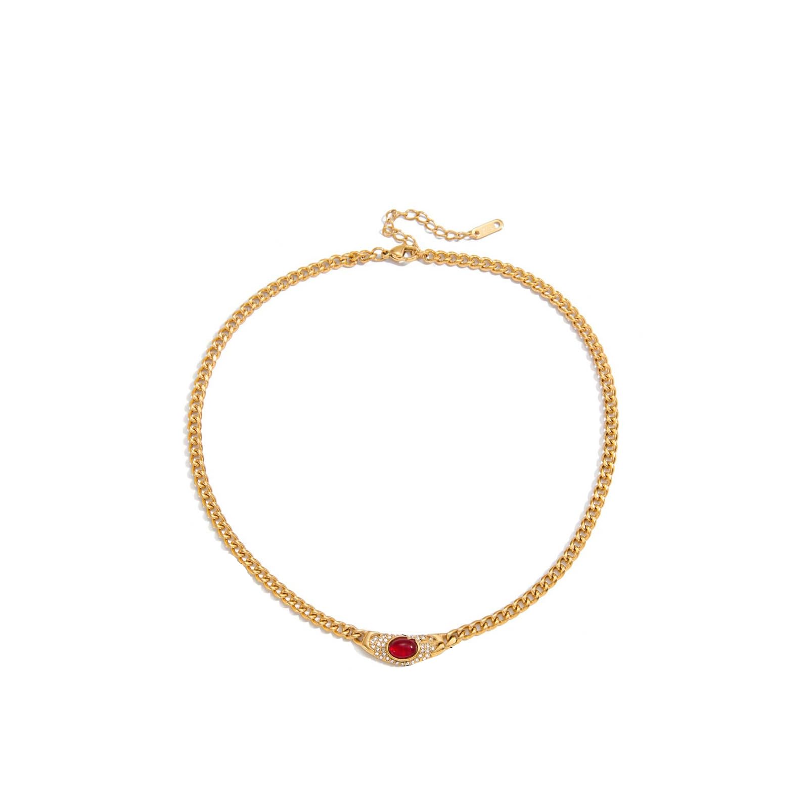 Maxtonser Simple Sparkling Zirconia Pendant Necklace Stylish Stainless Steel Chain Lightweight Design Versatile For All Occasions