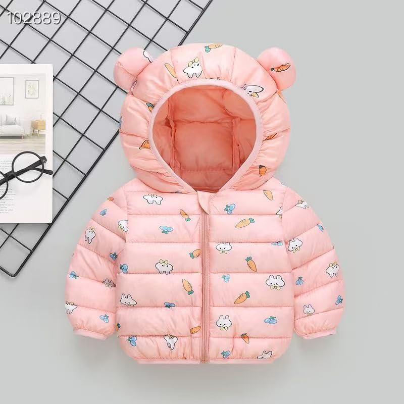 Image of Bold N Elegant Kid's Standard Length Polyester Winter Dinosaur Bomber Jacket Hoodie Puffer Quilted Jacket Coat for Baby Boys and Girls