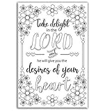 Bible Coloring Canvas For Adults, Stretched primed canvas to color 8 x 12 Inches