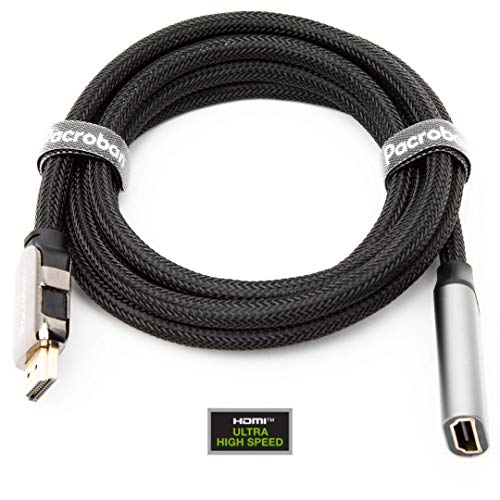 Pacorban Extension Cable (6Ft 1Pack) 8K Hdmi 2.1 Male To Female Hdmi Cable Ultra High Speed 8K 60Hz, 4K 120Hz, 3D Ultra Hdr 48Gbps, Earc Dolby Atmos Hdmi Extension #TOP5
