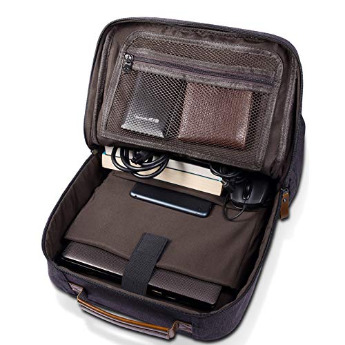 Estarer Laptop Backpack w/USB Charging Port for Men Women, Water Resistant Canvas Backpack School Office Work Fit Most 17-17.3 Inch Computer