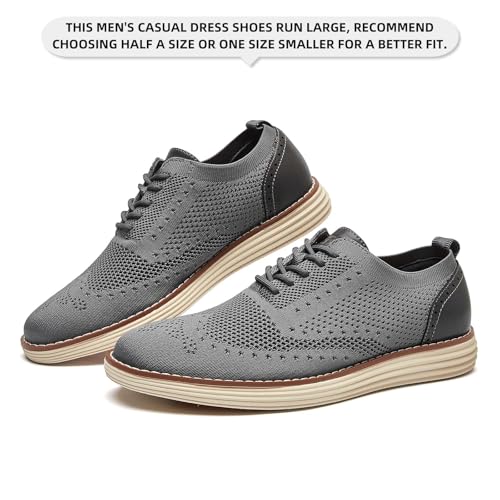 Men's Mesh Dress Sneakers Casual Oxford Shoes Lightweight Walking Shoes Breathable Wingtip Shoes Knit Brogue Sneakers2