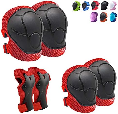 CKE Children's Knee Pads for Children/Teenagers, Elbow Pads Protective Devices for Boys Girls 2-14 Years Old Children's Protective Equipment Set for Skating Cycling Bicycle Roller Blading Roll