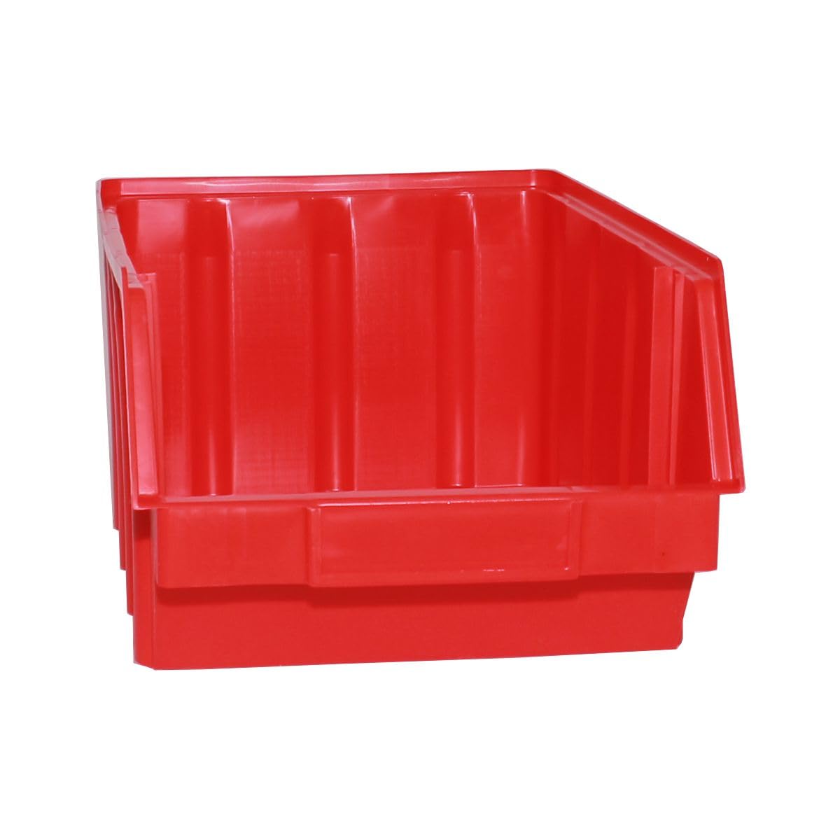 S&S-Shop 15 Stapelboxen Rot Gr.4 | aus hochwertigem Kunststoff | mit Schildcheneinschub | Lagerkisten | Schraubenbox | Lagerboxen | Sortierbox | Ordnungssystem | Werkstattzubehör