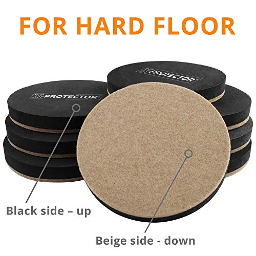 Furniture Sliders XPROTECTOR 16 PCS Furniture Sliders Hardwood