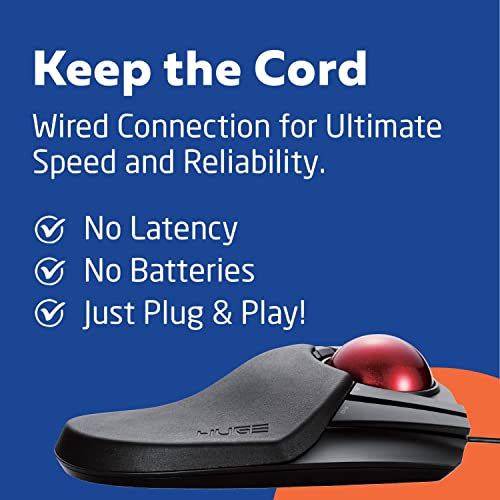 Elecom Huge Trackball Mouse, Wired, Finger-Operated, 8-Button Function, Palm Rest Attached, 52Mm Smooth Red Ball Windows11, Macos (M-Ht1Urbk) #TOP3