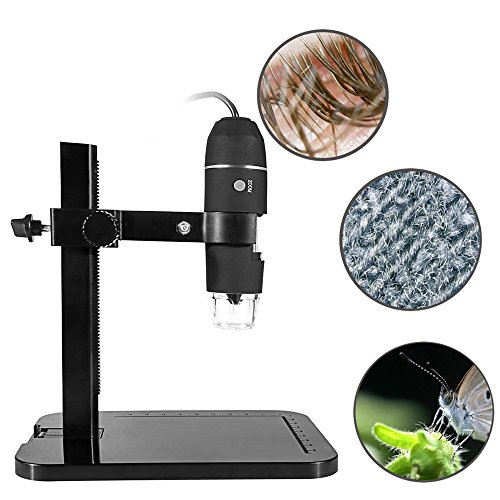 Microscópio, Romacci Microscópio Digital USB 2.0 portátil 1000X Endoscópio Eletrônico 8 LED 2 Milhõe