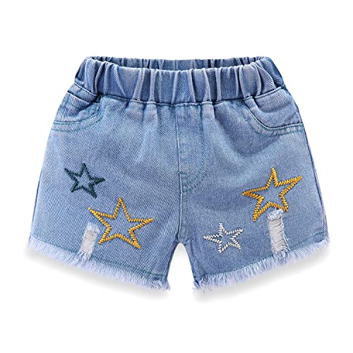 Short en jean fille pour les journees de jeux et vacances d'ete