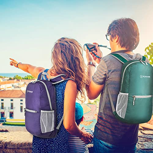 Zomake Ultra Lightweight Hiking Backpack 20L - Water Resistant Small Backpack Packable Daypack For Women Men(Purple) #TOP5