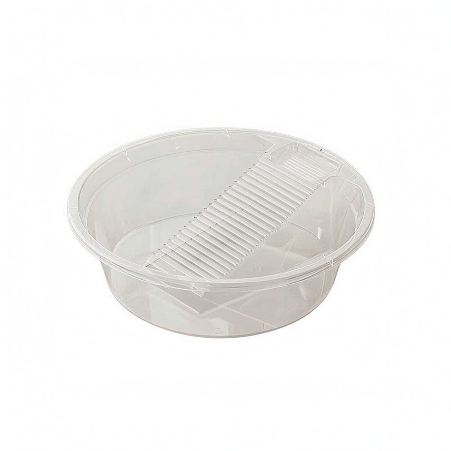 BNF® Slanted Scrub Board Washboard Basin Built-in Soap Dish Hand Wash Tub One-Piece Round Wash Basin Ribbed, White, M-image-21