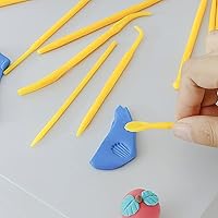 Vista 6 de Clay Tools, juego de 14 piezas para tallar polímero de plástico, kit de arcilla para modelar cerámica para tallar, peinar, relieve, adecuado
