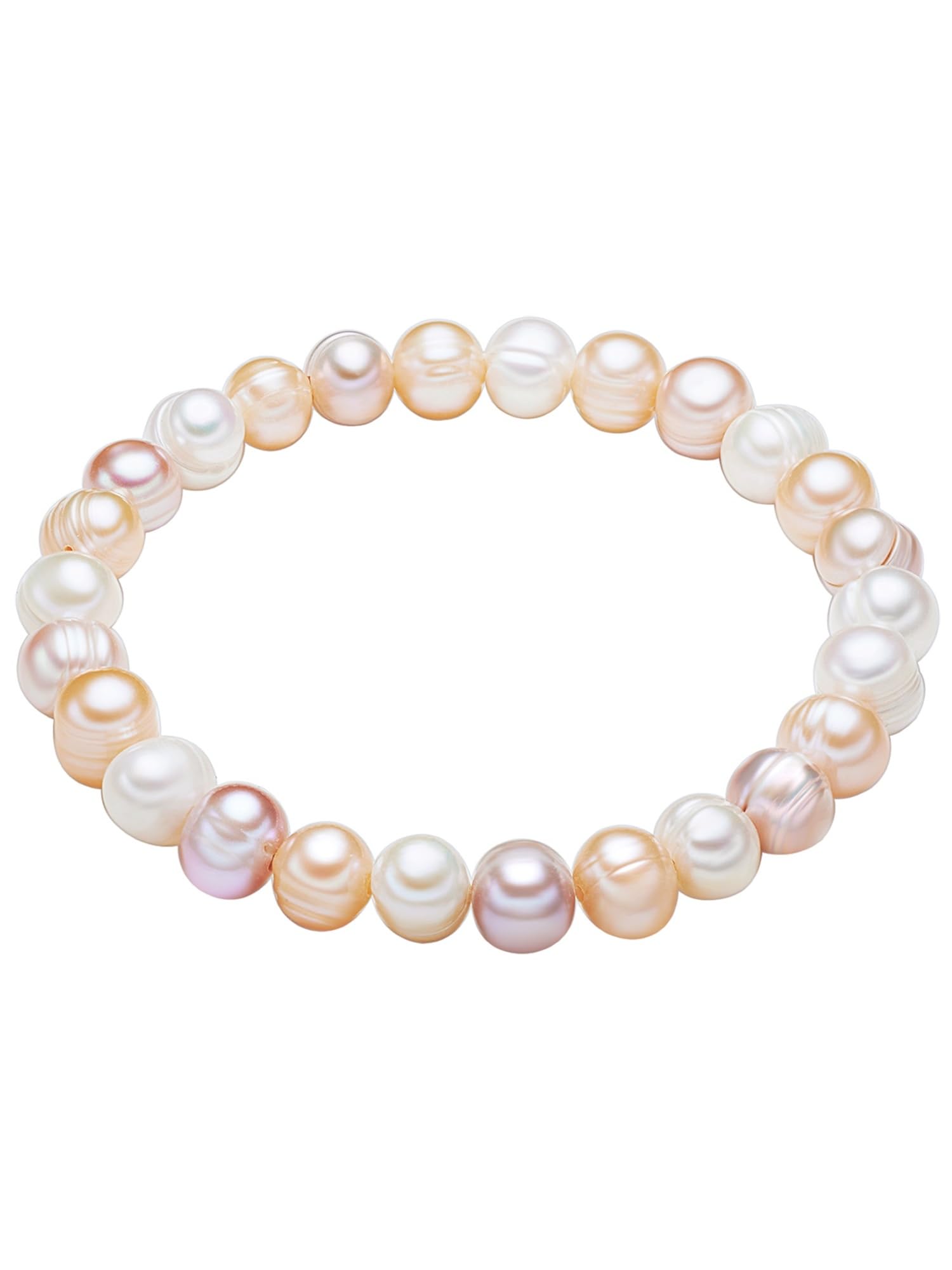 Valero Pearls Perlenarmband Elastisch Barock Süßwasser-Zuchtperlen
