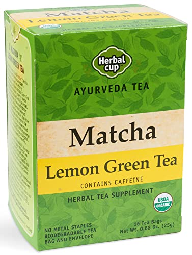 Té verde matcha limón en taza individual