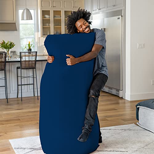 Yogibo Max 6-Foot Beanbag Chair, Bean Bag Couch With A Washable Outer Cover, Customer Favorite Cozy Sofa For Gaming, Reading, And Relaxing, Filled With Soft Micro-Beads, Blue #TOP3
