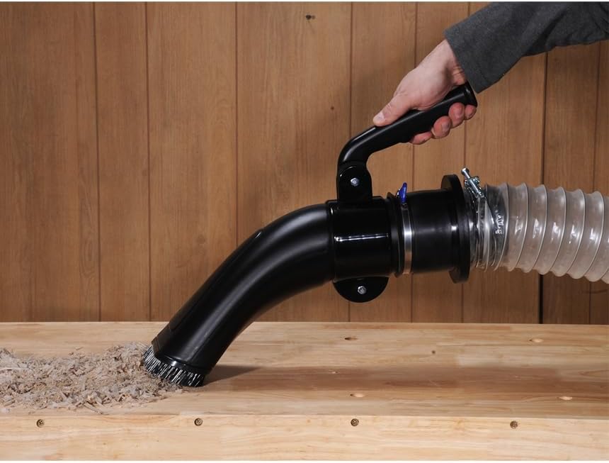 Dust Collection Floor Sweep Set with Magnetic Pickup Strip & 4″ Magnetic Fittings
