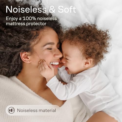Image of Niagara Cotton Mattress Pad Twin 39x75 - Non Noisy Cooling Breathable Ultra Plush Absorbent Protector Extra Deep Fits 20 Inches Deep Mattress