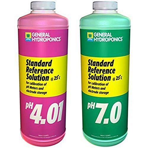 General Hydroponics Ph 4.01 & Ph 7.0 Calibration Solution Kit, Quart Size General Hydroponics Ph 4.01 & Ph 7.0 Calibration Solution Kit, Quart Size