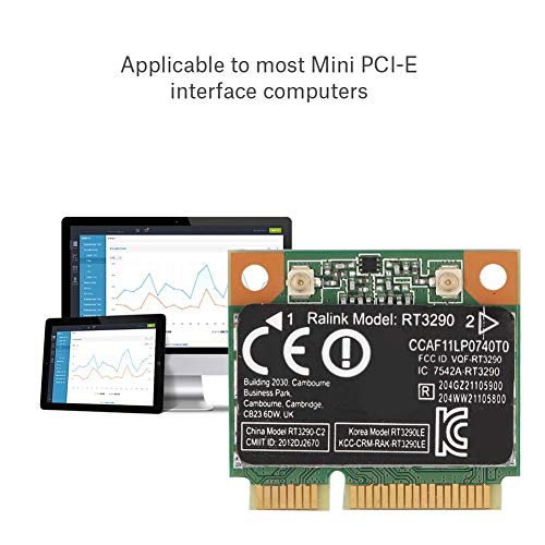 Tarjeta de Red RT3290 Mini PCIe - Alta Velocidad de 150 Mbps con Bluetooth miniatura 3