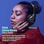 BERIBES Bluetooth Kopfhörer Over Ear, 65 Std Kopfhörer Kabellos Bluetooth mit 6 EQ-Modi, HiFi Stereo, Eingebautes Mikrofon, Faltbares Wireless Headphones für Handys/iPad/Laptops/PC -Schwarz – Bild 5