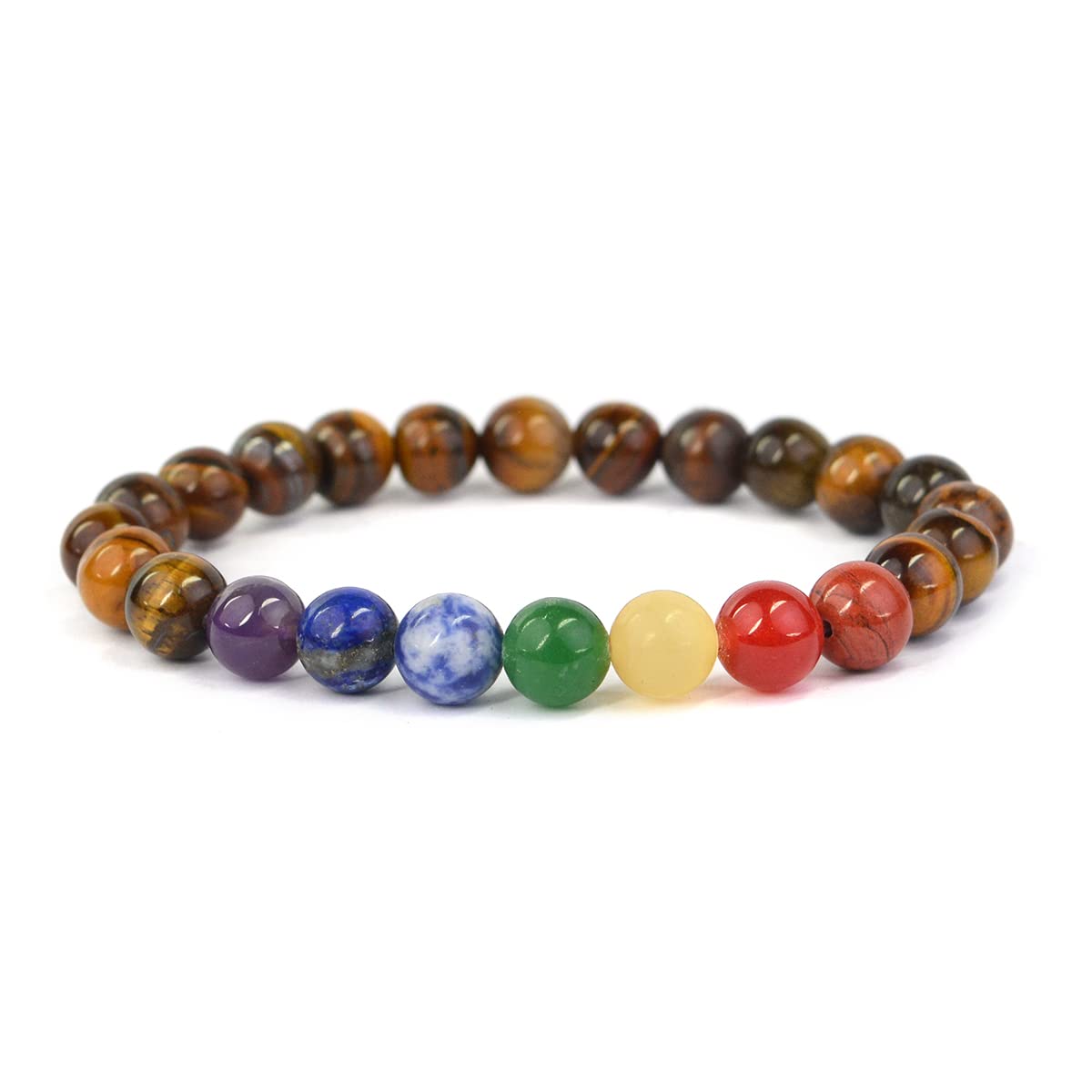 Reiki Crystal Products Unisex Adult 7 Chakra Bracelet, Tiger Eye Bracelet, 7 Chakra Stone Bracelet, Semi Precious Natural Gemstone Beads Reiki Healing Bracelets (B09PTRYVVC) Amazon Price History, Amazon Price Tracker