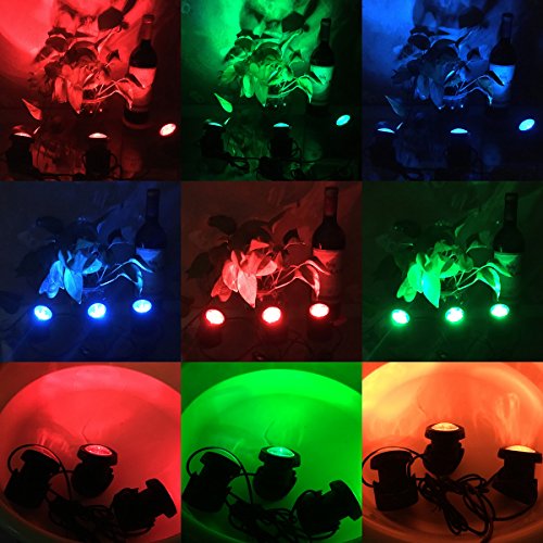 Coodia Solar Powered Underwater Night Light 3 Submersible Rgb Lamps Color Changing Landscape Spotlight For Garden Pool Pond Outdoor Decoration #TOP3
