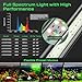 LuminPacific LED Aquarium Light with Remote, IP67 Waterproof Freshwater Planted Grow Light, Full Spectrum Fish Tank Light with Timer, Dimmable RGB+W, Upgrade Appearance, High Performance (12-17inch)