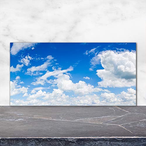 Splashback guard 120x60 protège mur cuisine anti projections paysage bleu