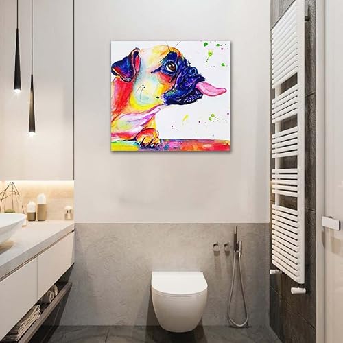 Ybdxha Abstract Animal Pet Dog Wall Decoration Art Canvas Painting Print Picture Living Room Dining Room Bedroom Home Decorations (Artwork-3, 20X24Inch) #TOP4